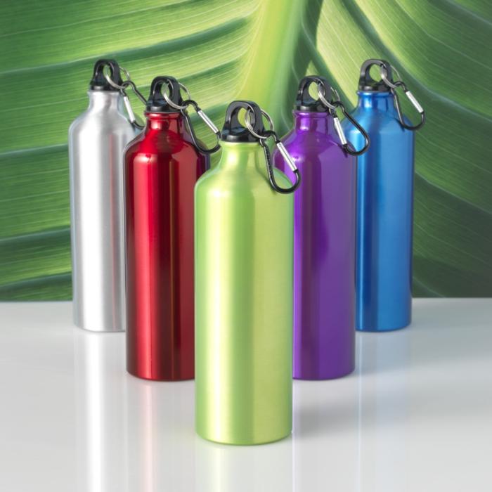 Aluminium Branded Water Bottle With Carabiner 770ml