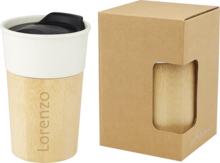 Porcelain Mug With Bamboo Outer Wall 320ml