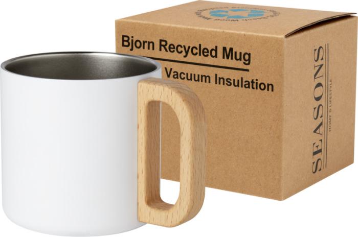 RCS Certified Recycled Branded Stainless Steel Mug With Copper Vacuum Insulation 360ml