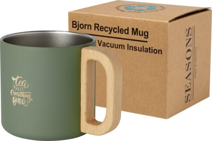 RCS Certified Recycled Branded Stainless Steel Mug With Copper Vacuum Insulation 360ml