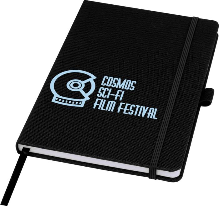 A5 Recycled Branded Paper Notebook With Recycled PET Cover