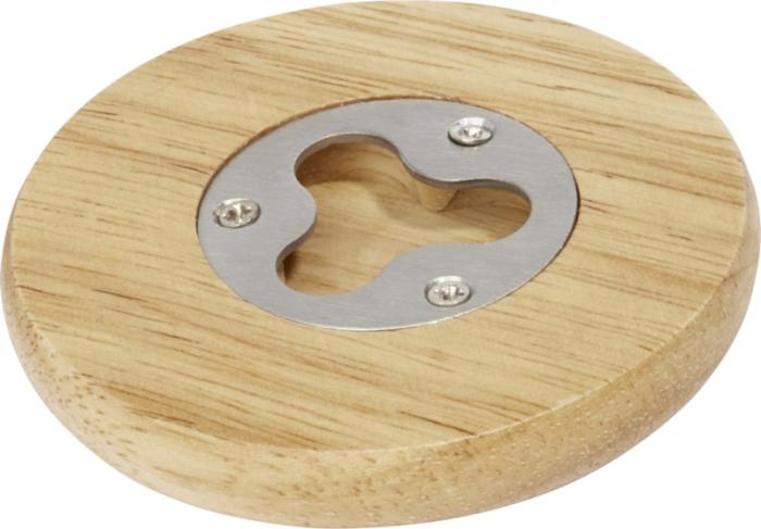 Wooden Coaster With Bottle Opener