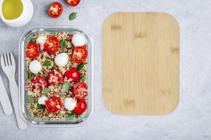 Glass Lunch Box With Bamboo Lid
