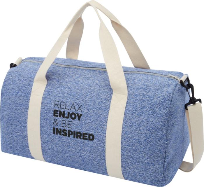 Recycled Cotton And Polyester Branded Duffel Bag 24L