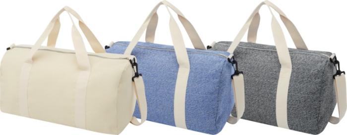 Recycled Cotton And Polyester Branded Duffel Bag 24L