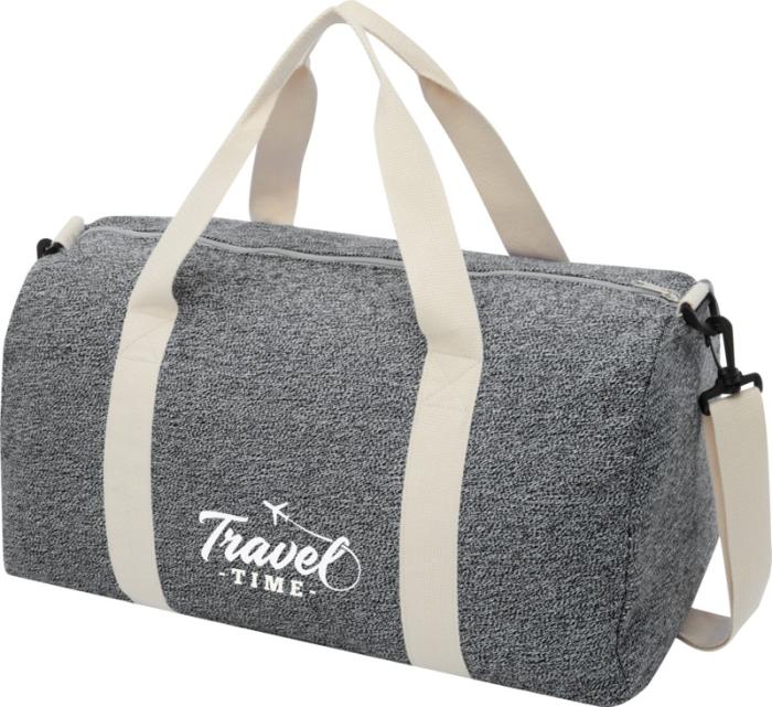 Recycled Cotton And Polyester Branded Duffel Bag 24L