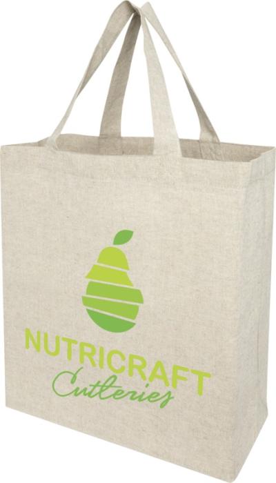 Recycled Gusset Printed Tote bag 13L 150 g/m²