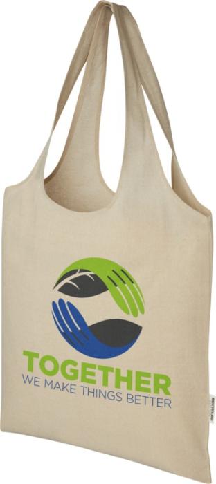 Recycled Cotton Trendy Branded Tote Bag 7L 150 g/m²