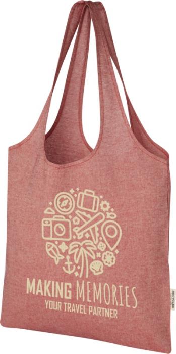 Recycled Cotton Trendy Branded Tote Bag 7L 150 g/m²