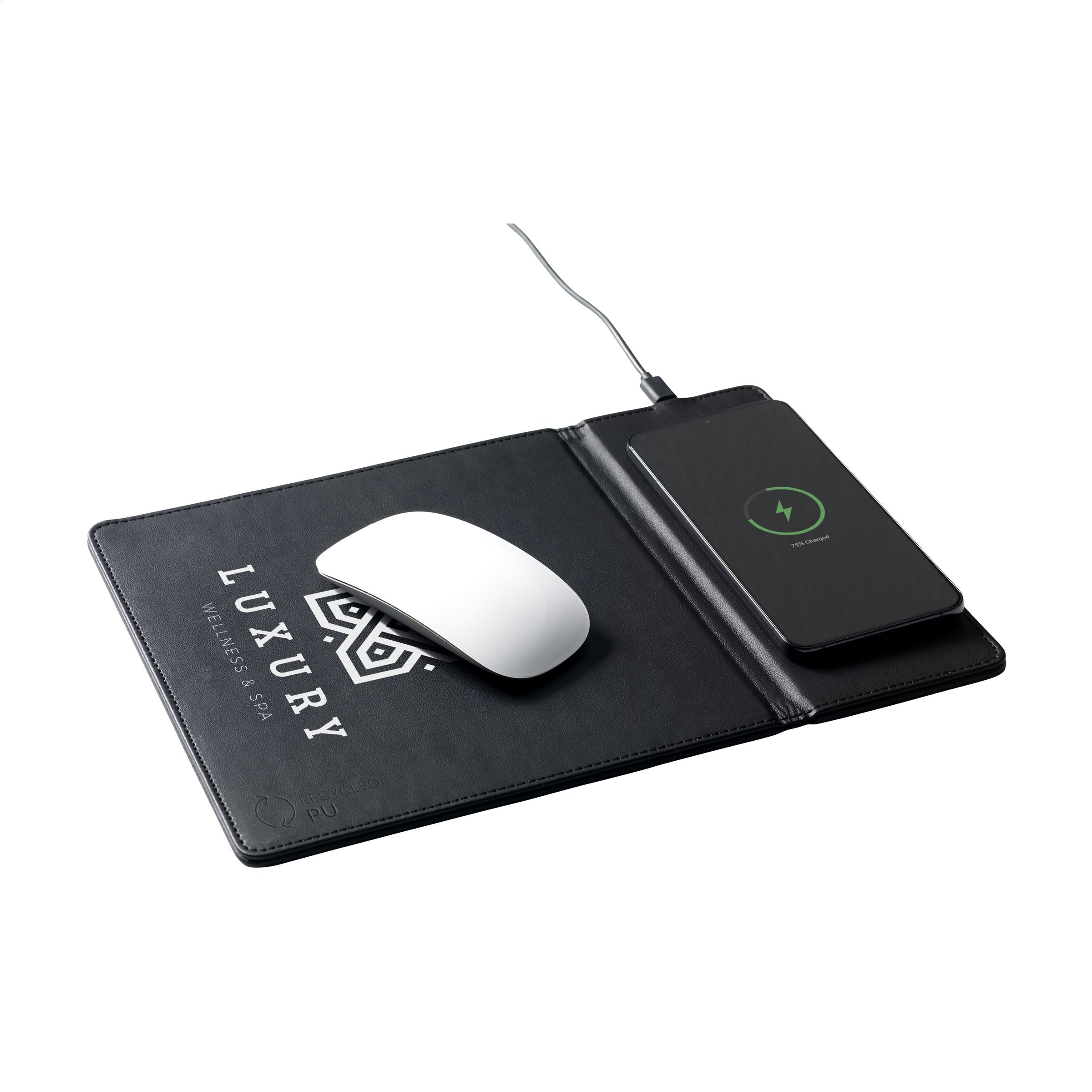 Recycled Wireless Charging Branded Mousepad