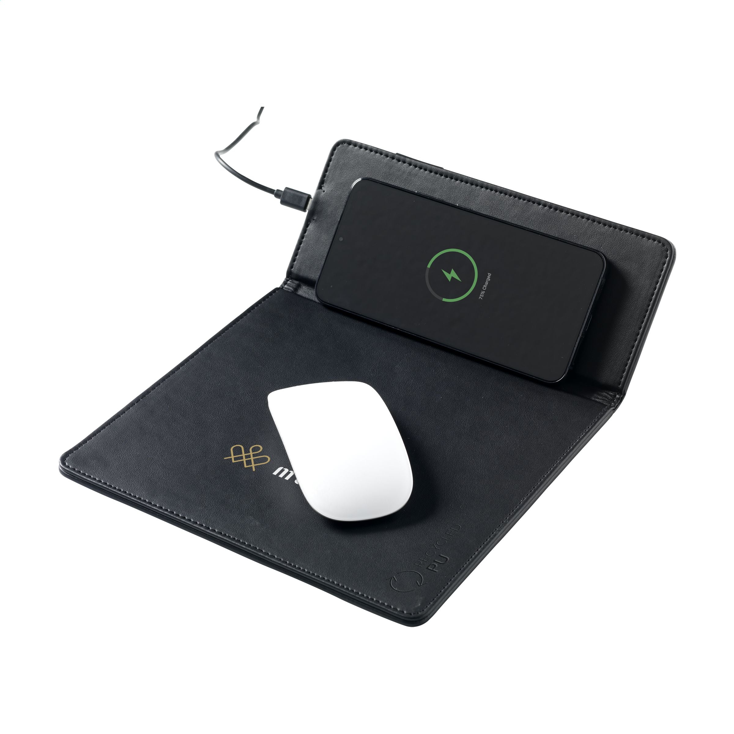 Recycled Wireless Charging Branded Mousepad