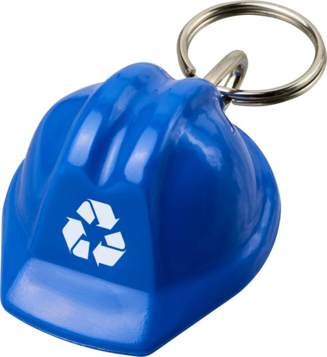 Hard-Hat Shaped Recycled Keyring