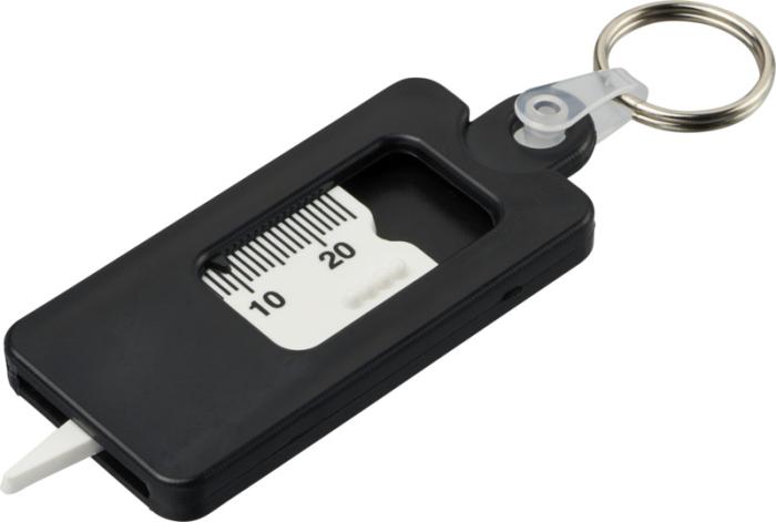 Recycled Tyre Tread Check Keyring