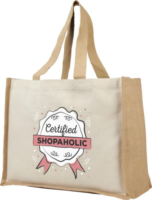 Canvas And Jute Shopping Tote Bag 23L 320 g/m²