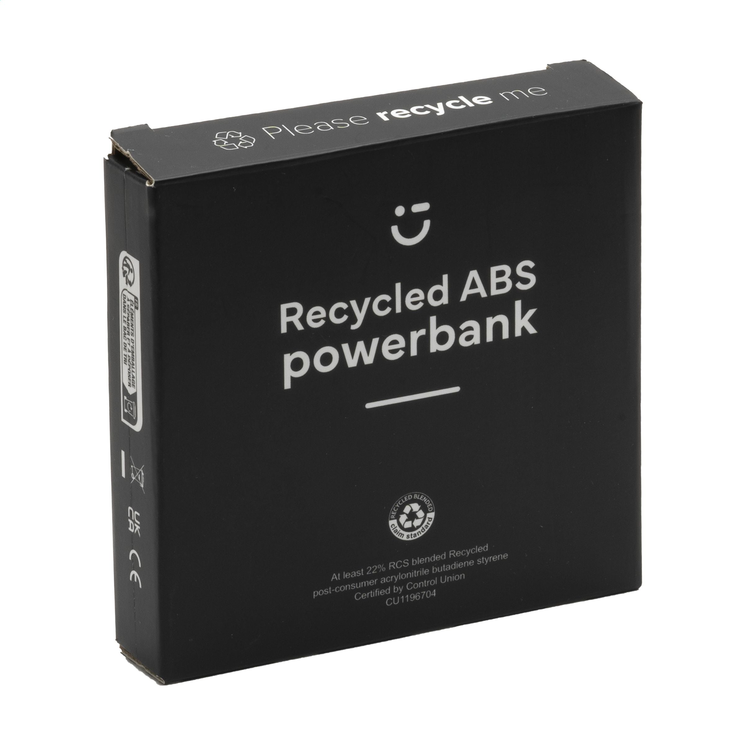 Compact RCS Recycled ABS Branded Powerbank