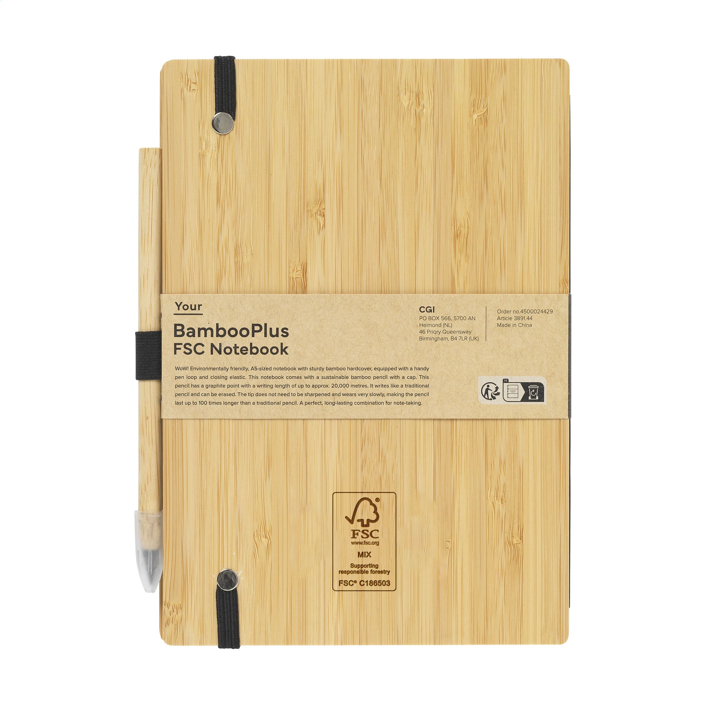 BambooPlus FSC-MIX Branded A5 Notebook