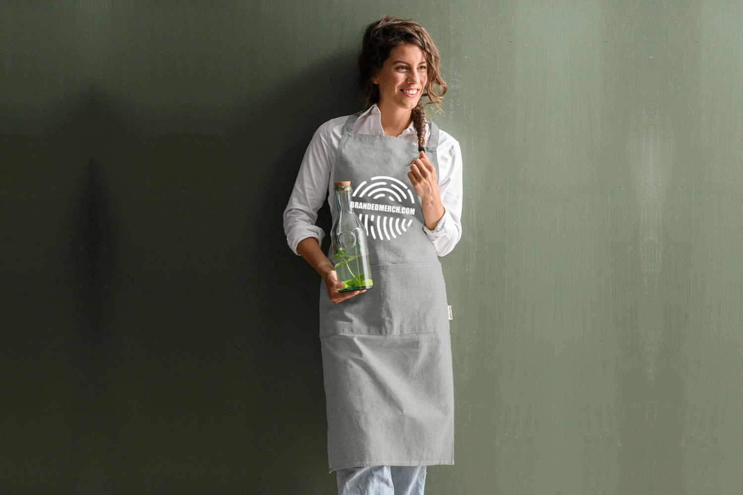 Recycled Cotton Branded Apron 200 g/m²