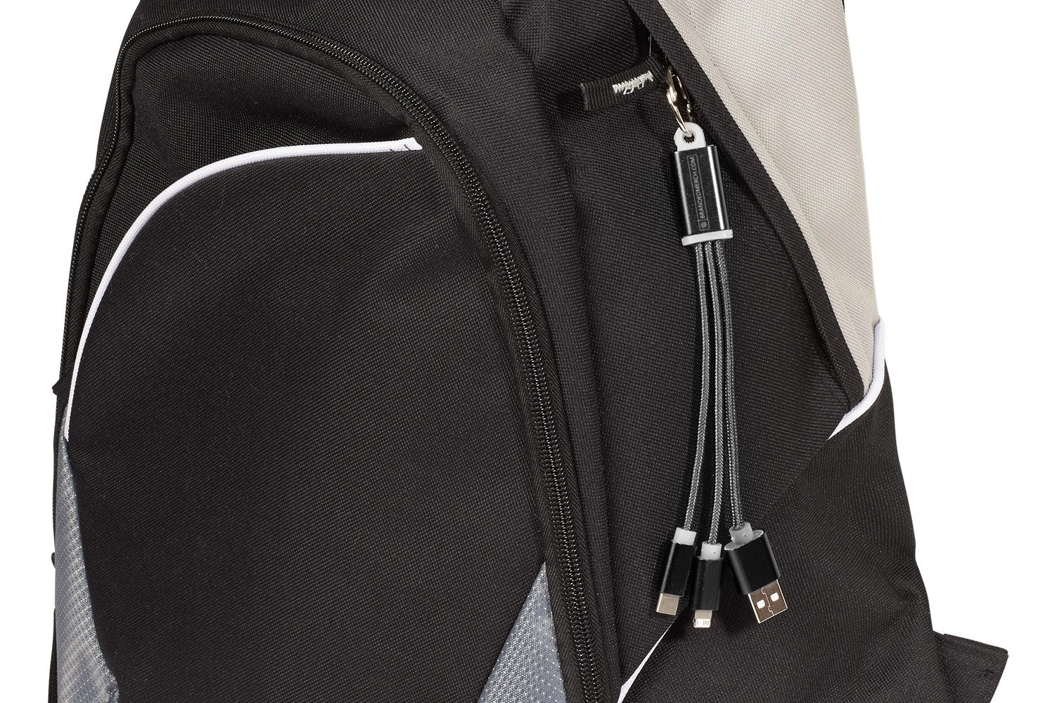 3-in-1 Branded Charging Cable With Keyring