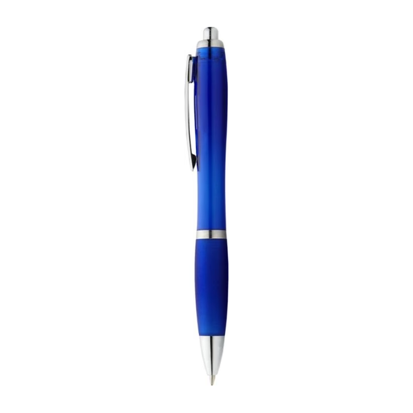 Branded Ballpoint Pen With Coloured Barrel And Grip
