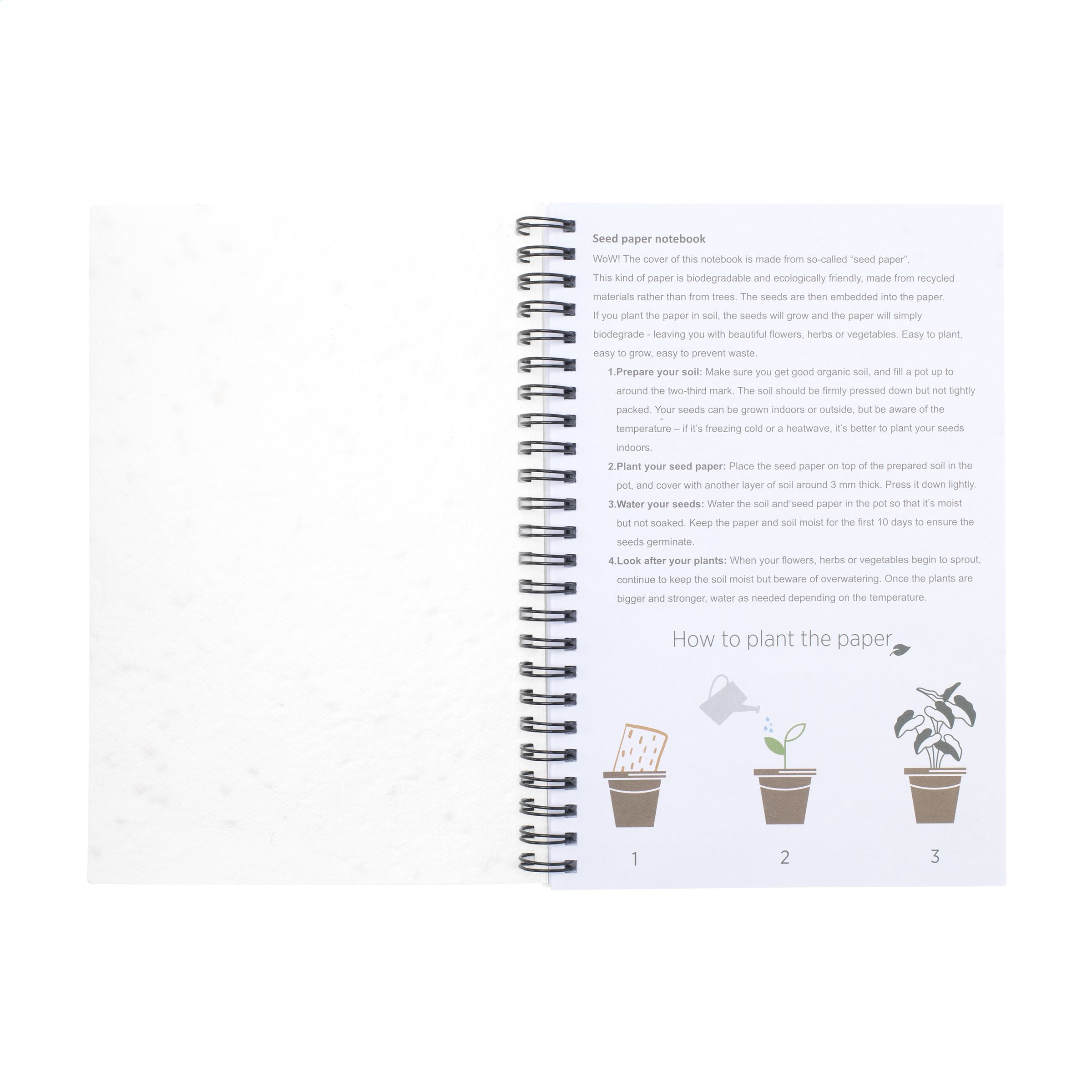 Seed Paper Branded Spiral Notebook A5