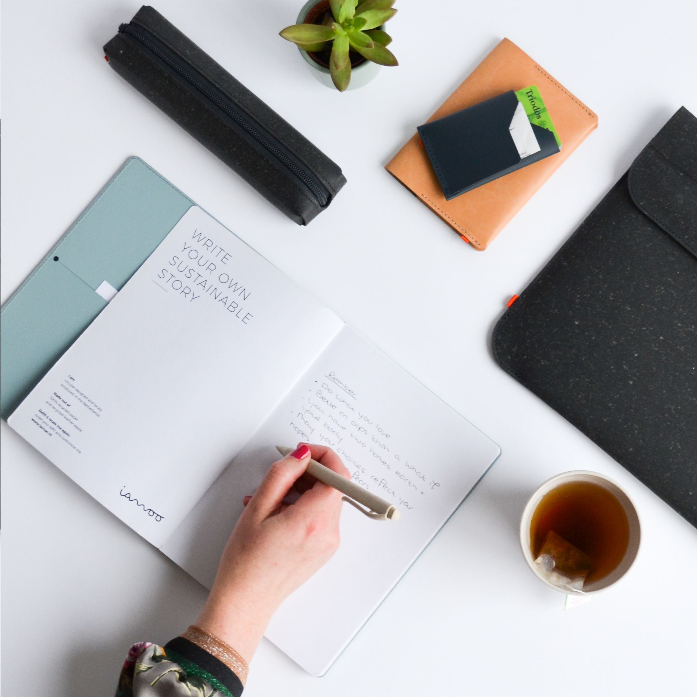 Recycled Leather Passport Holder