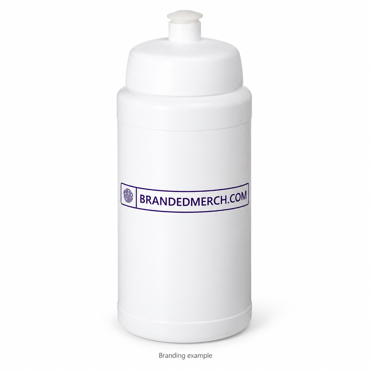 Branded baseline with BrandedMerch logo. Branding example.