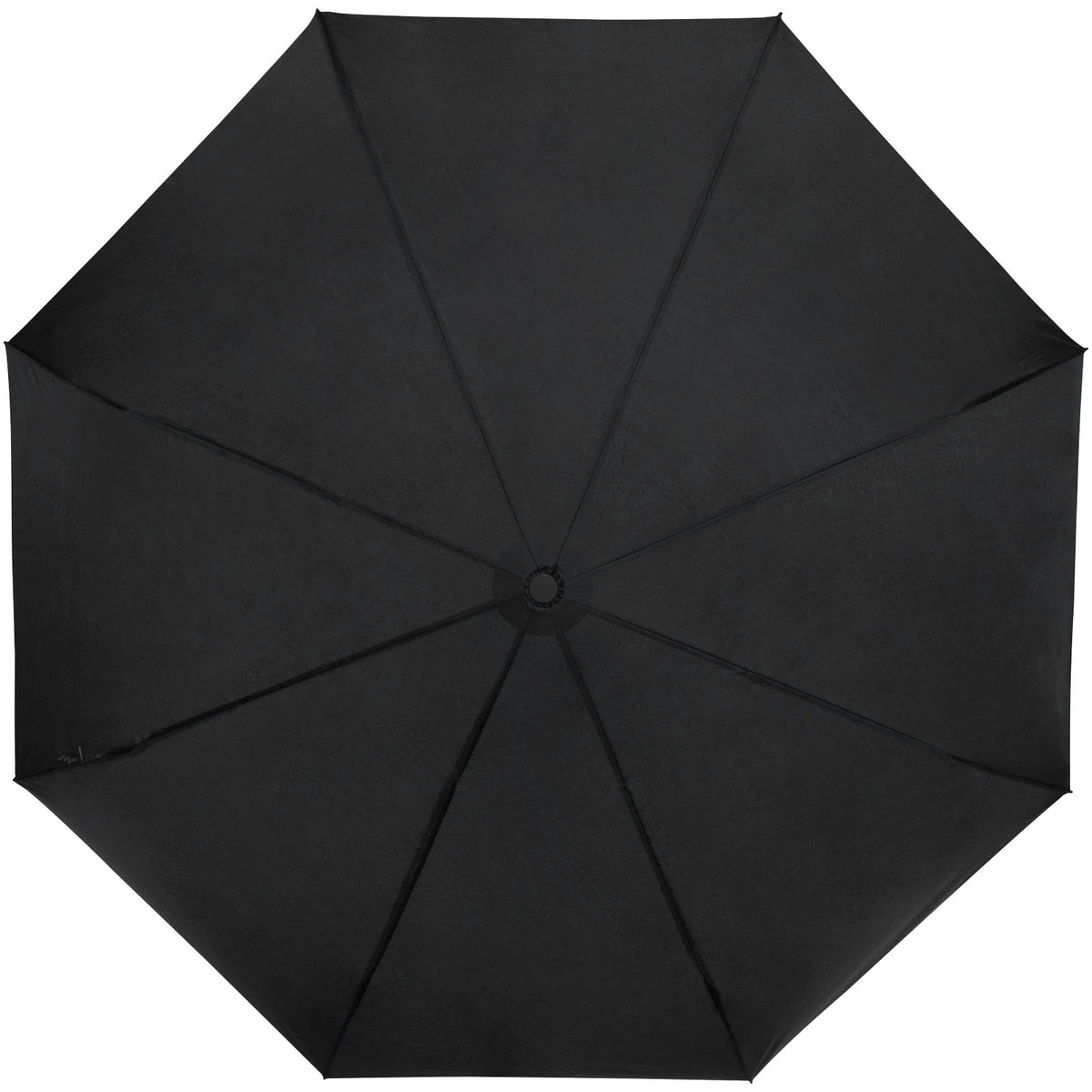 Branded Folding Windproof RPET Umbrella 21 Inch – Birgit in Black – supplier front view