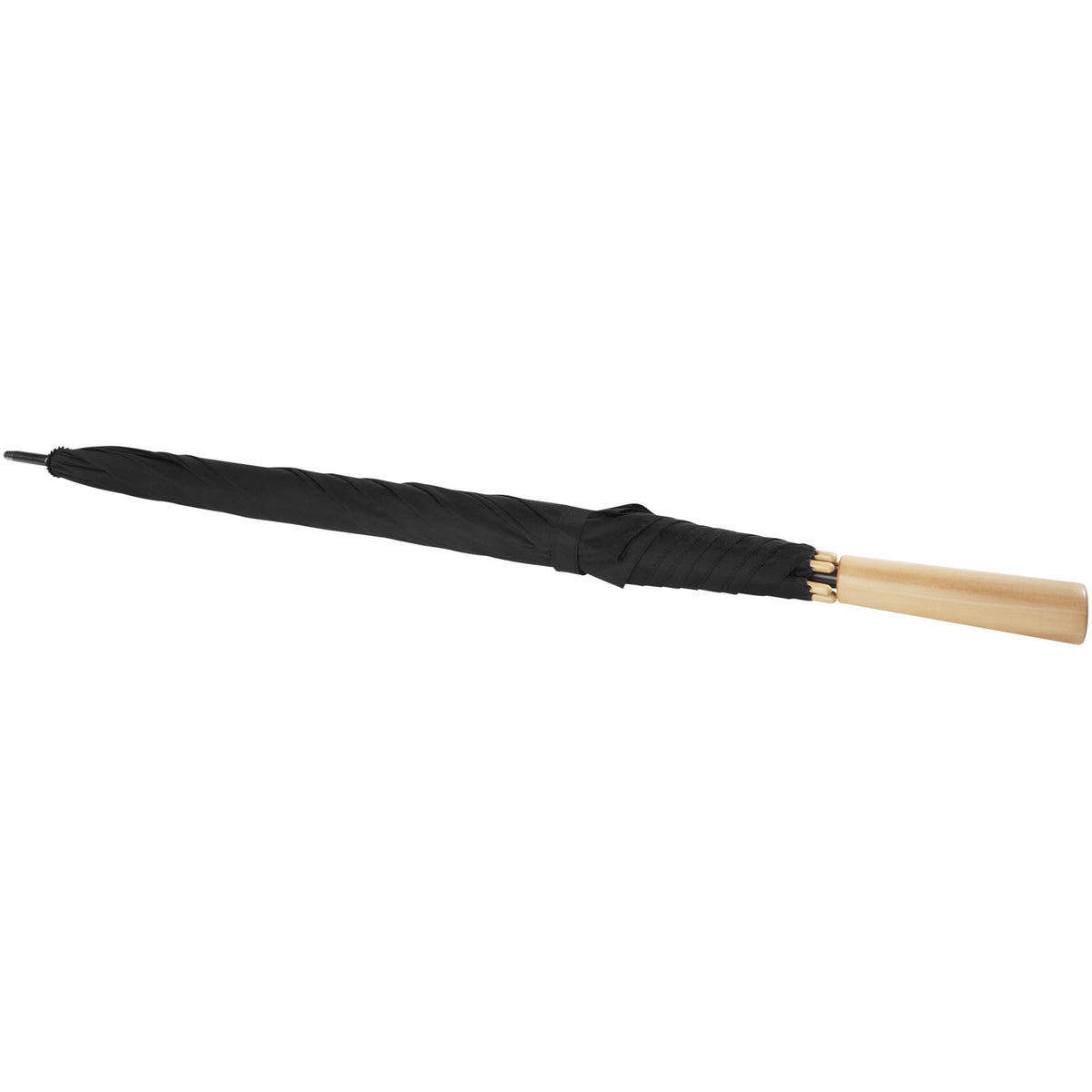 Branded Windproof RPET Golf Umbrella 30 Inch Romee Black folded umbrella
