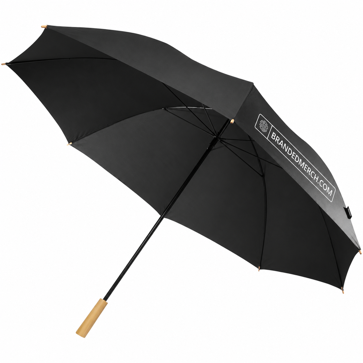 Branded Windproof RPET Golf Umbrella 30 Inch Romee with BrandedMerch example logo