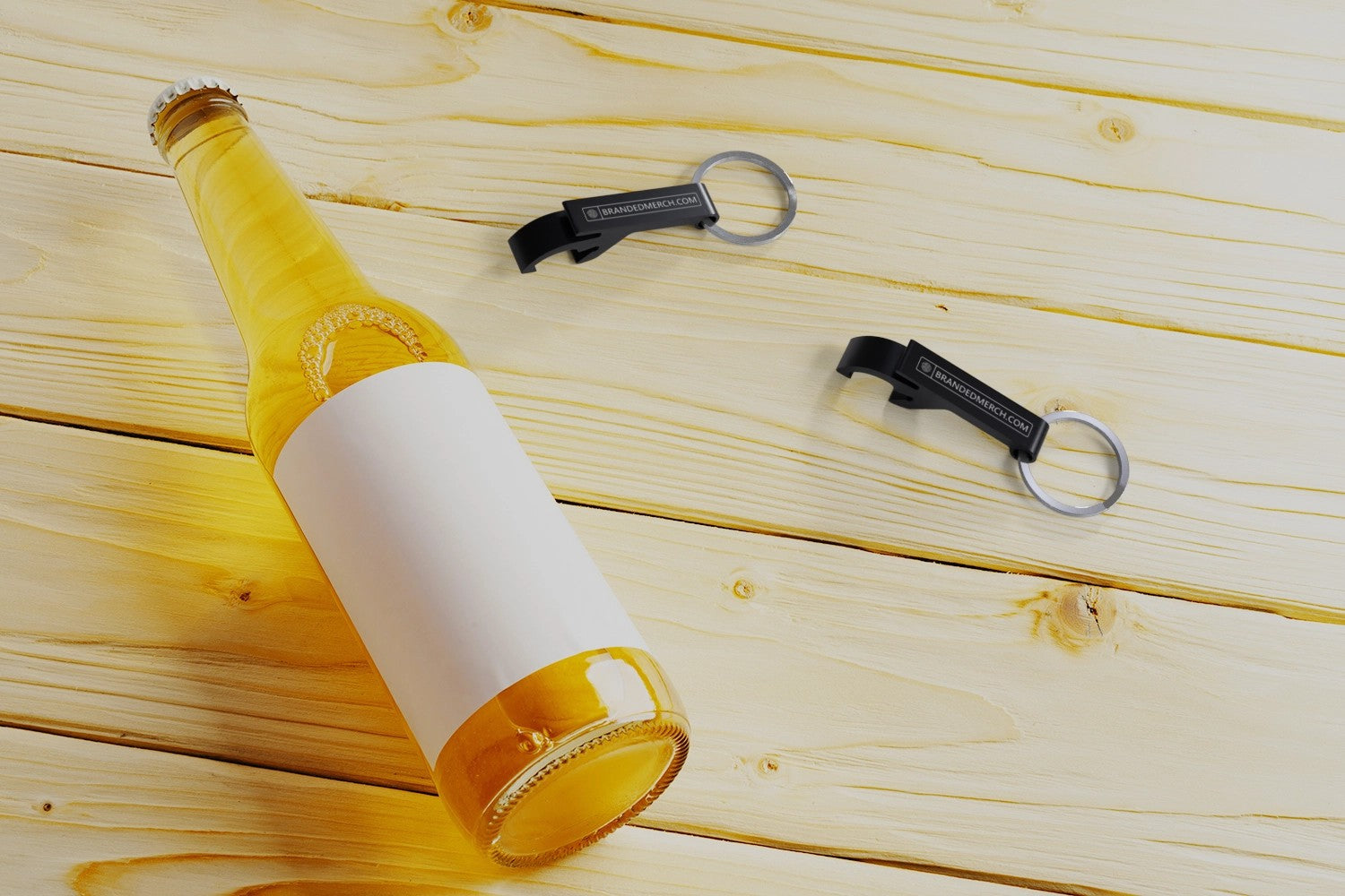 RCS Recycled Bottle And Can Opener Printed Keyring