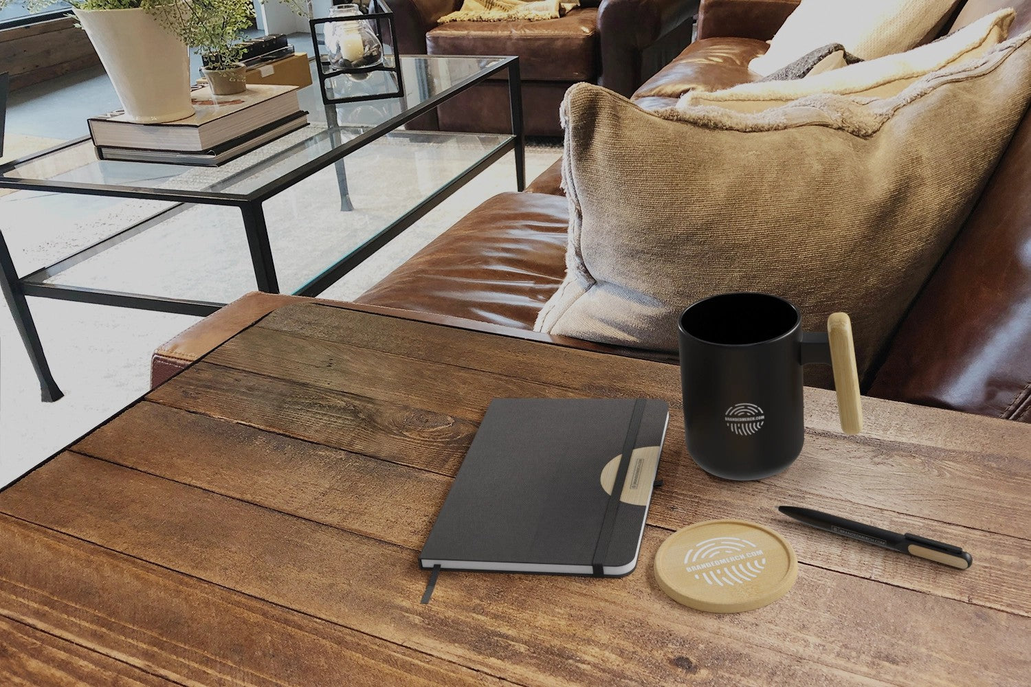 Branded A5 Hard Cover Notebook and Ballpoint Pen Gift Set