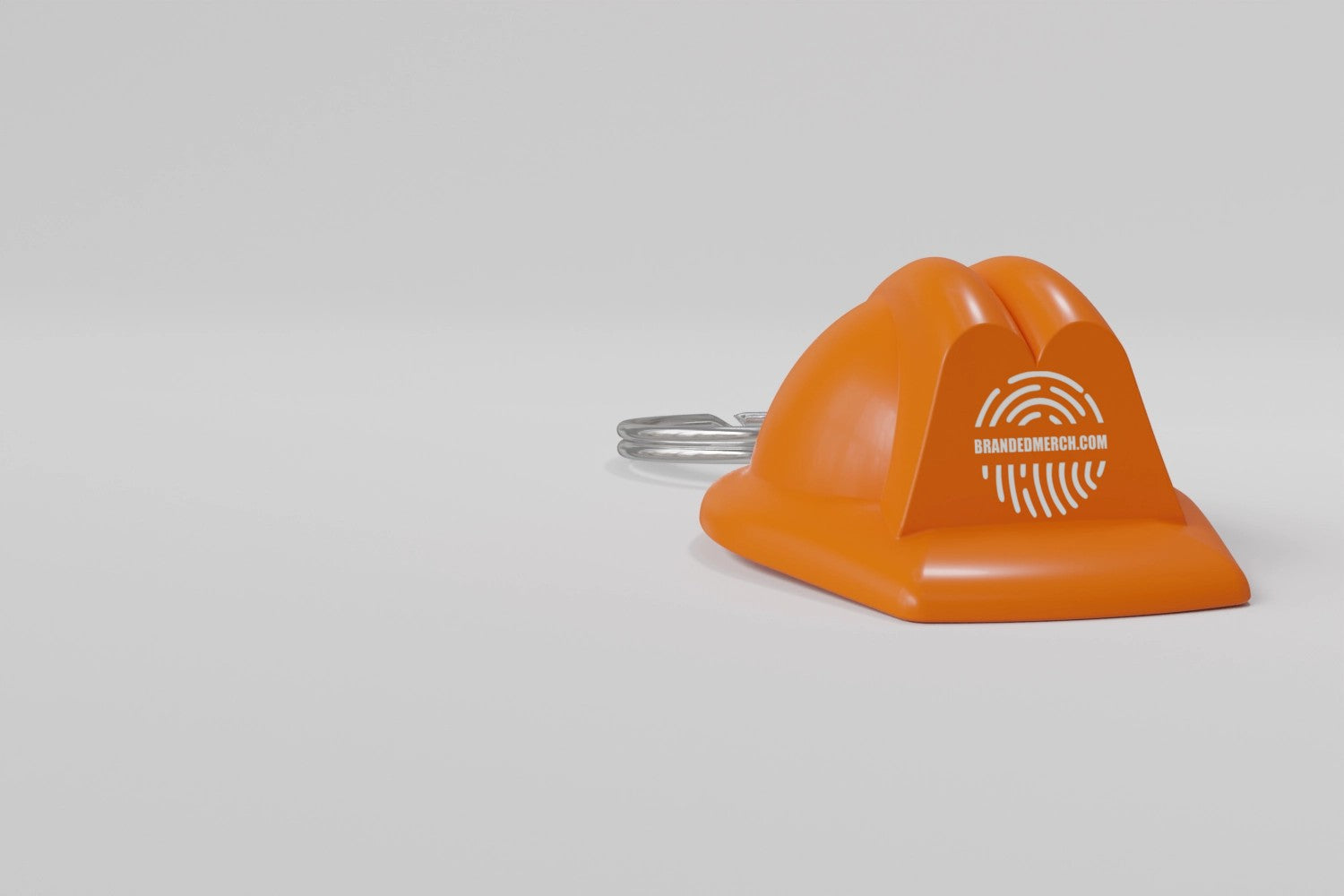 Hard-Hat Shaped Recycled Keyring