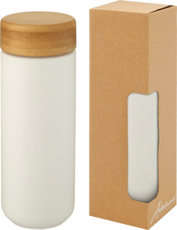 Ceramic Tumbler With Bamboo Lid 300ml