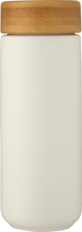 Ceramic Tumbler With Bamboo Lid 300ml