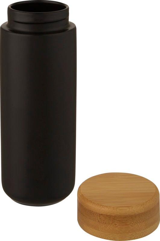 Ceramic Tumbler With Bamboo Lid 300ml
