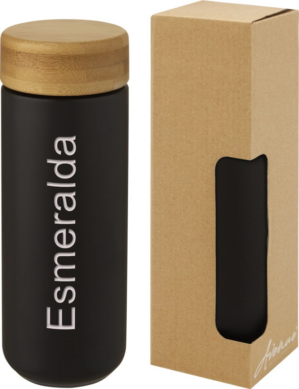 Ceramic Tumbler With Bamboo Lid 300ml