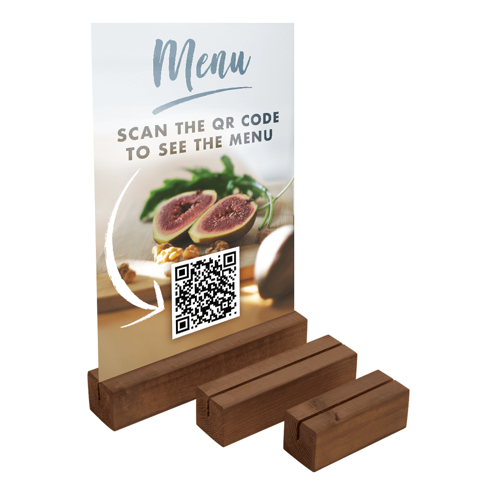 Wooden Card and Menu Holder Base