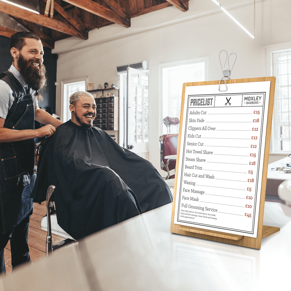 Wooden Menu Holder with Clip