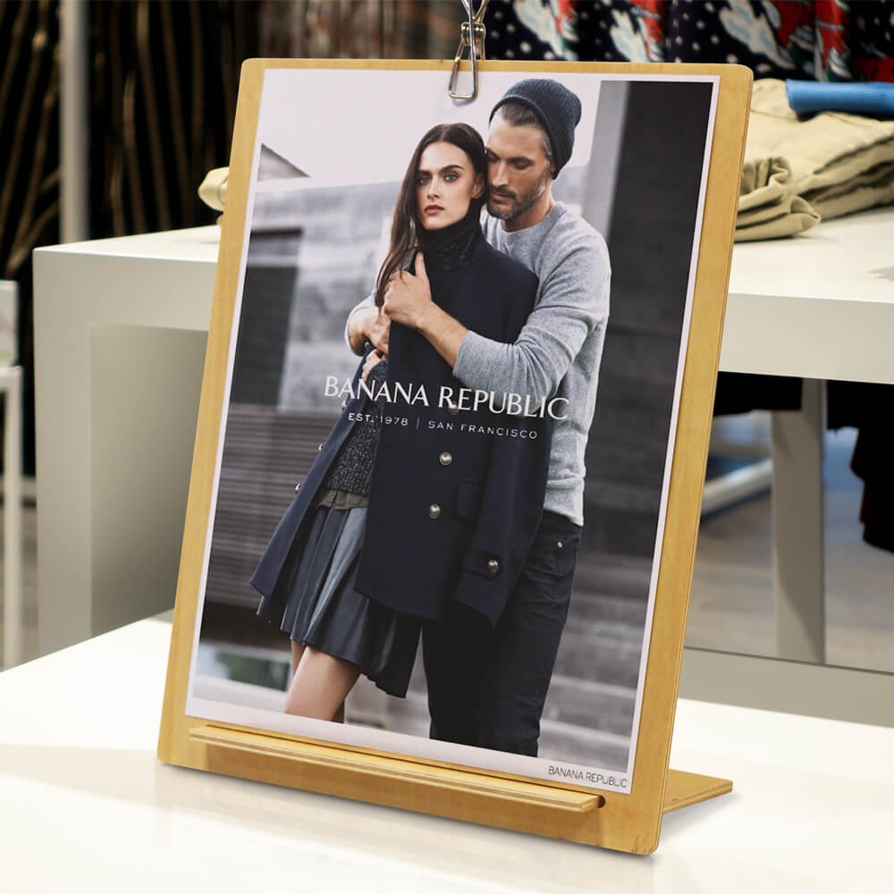 Wooden Menu Holder with Clip