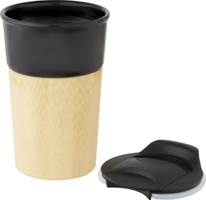Porcelain Mug With Bamboo Outer Wall 320ml