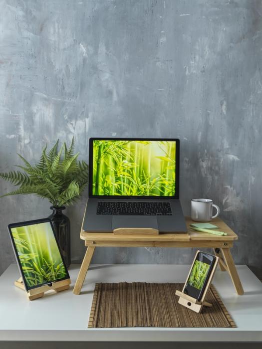 Bamboo Branded Tablet Holder