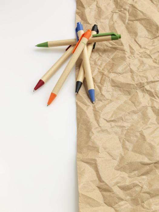 Recycled Carton And Corn Plastic Branded Ballpoint Pen