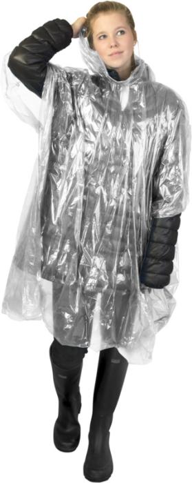 Recycled Plastic Disposable Rain Poncho With Storage Pouch