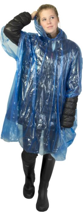 Recycled Plastic Disposable Rain Poncho With Storage Pouch