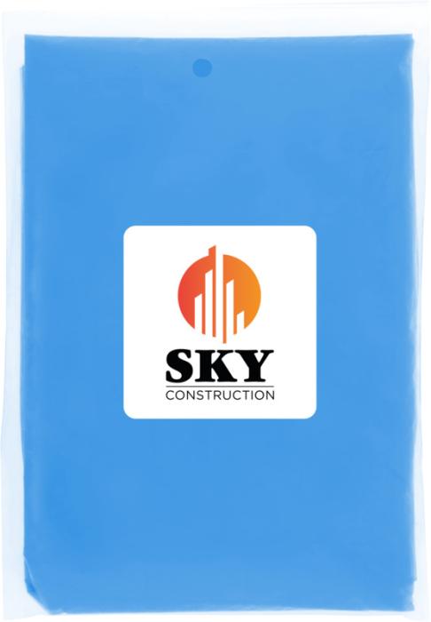 Recycled Plastic Disposable Rain Poncho With Storage Pouch