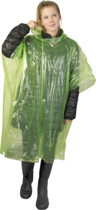 Recycled Plastic Disposable Rain Poncho With Storage Pouch
