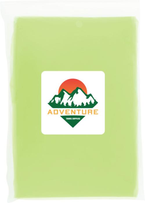 Recycled Plastic Disposable Rain Poncho With Storage Pouch