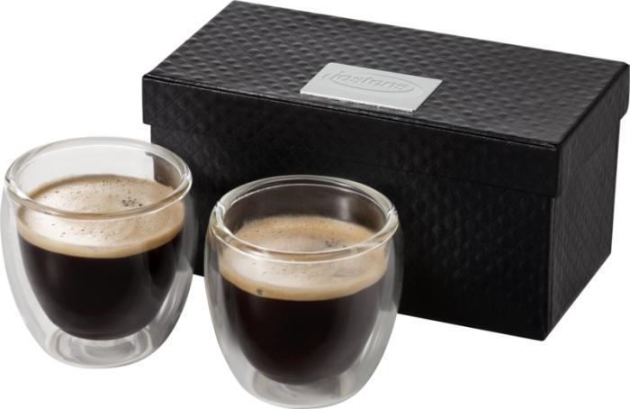 Glass Espresso Cup Set 2 Piece