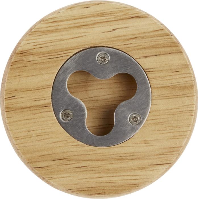 Wooden Coaster With Bottle Opener
