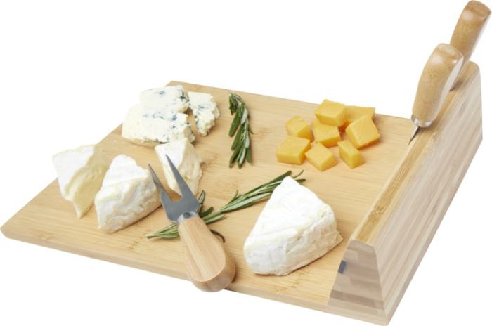 Bamboo Magnetic Branded Cheese Board And Tools